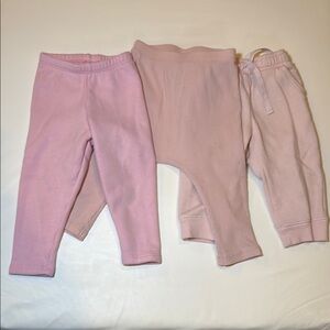 3 Piece Bundle Toddler Girls Assorted Pants and Leggings Size 12-18 Months
